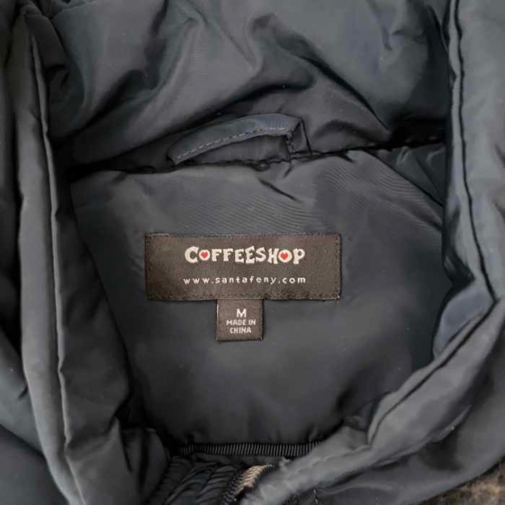 Coffeeshop Navy Blue Zip Front‎ Puffer Vest - Picture 2 of 9